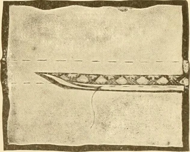 An illustration from The new dressmaker; with complete and fully illustrated instructions on every point connected with sewing, dressmaking and tailoring, from the actual stitches to the cutting, making, altering, mending, and cleaning of clothes for ladies, misses, girls, children, infants, men and boys, 1921, leaf 138