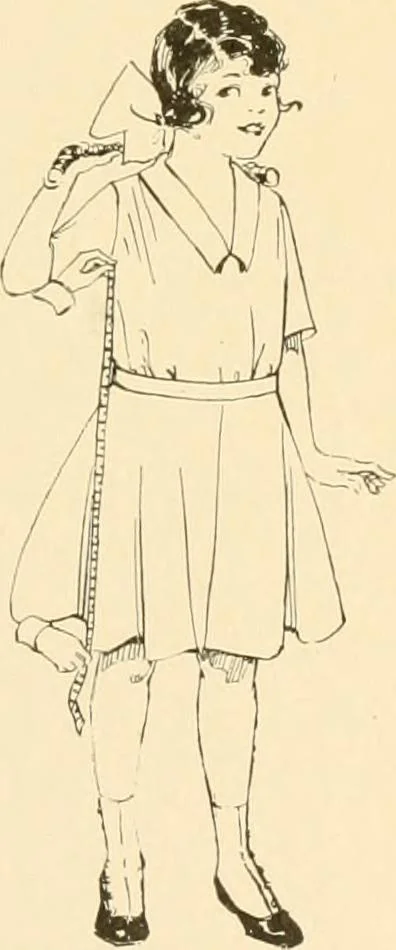 An illustration from The new dressmaker; with complete and fully illustrated instructions on every point connected with sewing, dressmaking and tailoring, from the actual stitches to the cutting, making, altering, mending, and cleaning of clothes for ladies, misses, girls, children, infants, men and boys, 1921, leaf 14