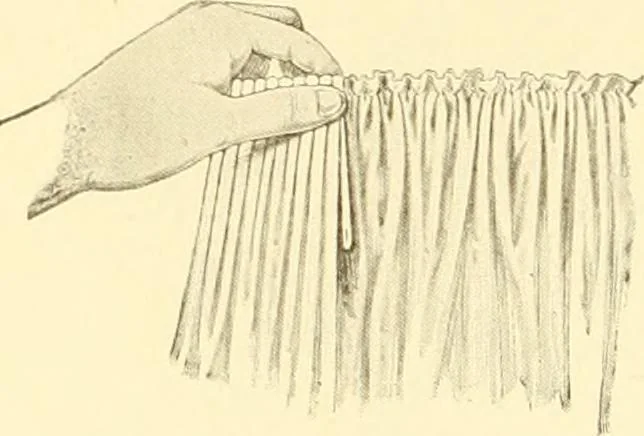 An illustration from The new dressmaker; with complete and fully illustrated instructions on every point connected with sewing, dressmaking and tailoring, from the actual stitches to the cutting, making, altering, mending, and cleaning of clothes for ladies, misses, girls, children, infants, men and boys, 1921, leaf 141