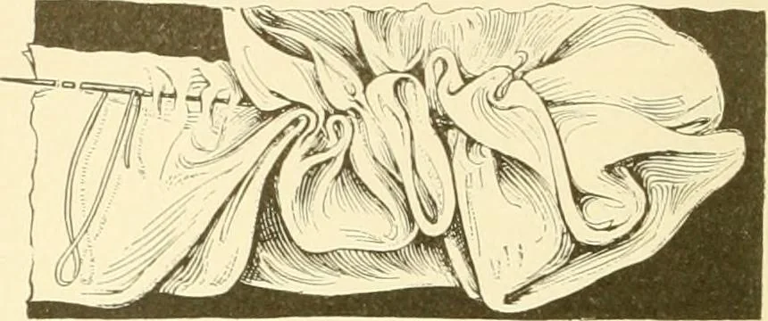 An illustration from The new dressmaker; with complete and fully illustrated instructions on every point connected with sewing, dressmaking and tailoring, from the actual stitches to the cutting, making, altering, mending, and cleaning of clothes for ladies, misses, girls, children, infants, men and boys, 1921, leaf 143