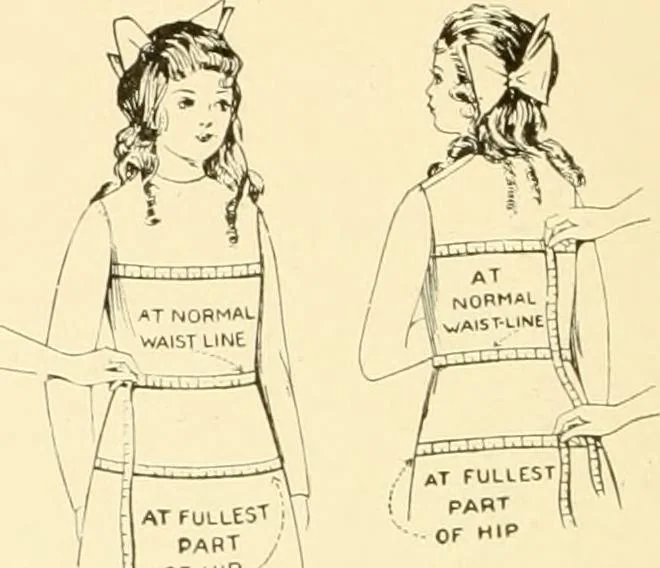 An illustration from The new dressmaker; with complete and fully illustrated instructions on every point connected with sewing, dressmaking and tailoring, from the actual stitches to the cutting, making, altering, mending, and cleaning of clothes for ladies, misses, girls, children, infants, men and boys, 1921, leaf 15