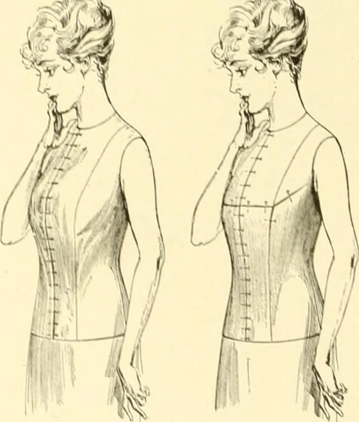 An illustration from The new dressmaker; with complete and fully illustrated instructions on every point connected with sewing, dressmaking and tailoring, from the actual stitches to the cutting, making, altering, mending, and cleaning of clothes for ladies, misses, girls, children, infants, men and boys, 1921, leaf 29