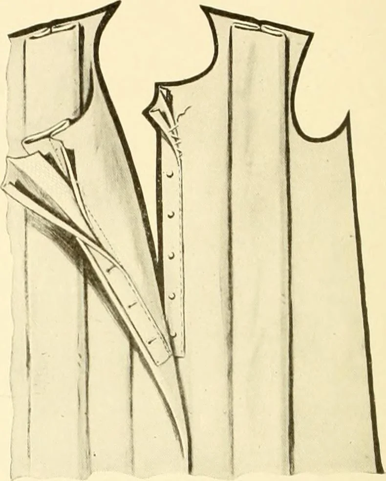 An illustration from The new dressmaker; with complete and fully illustrated instructions on every point connected with sewing, dressmaking and tailoring, from the actual stitches to the cutting, making, altering, mending, and cleaning of clothes for ladies, misses, girls, children, infants, men and boys, 1921, leaf 55