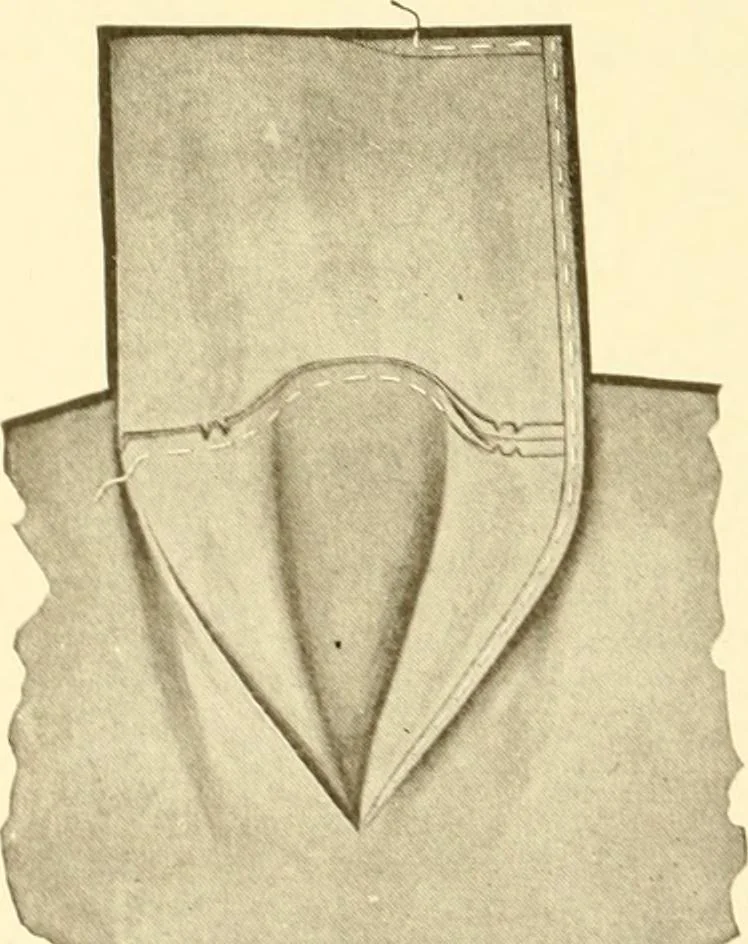 An illustration from The new dressmaker; with complete and fully illustrated instructions on every point connected with sewing, dressmaking and tailoring, from the actual stitches to the cutting, making, altering, mending, and cleaning of clothes for ladies, misses, girls, children, infants, men and boys, 1921, leaf 57