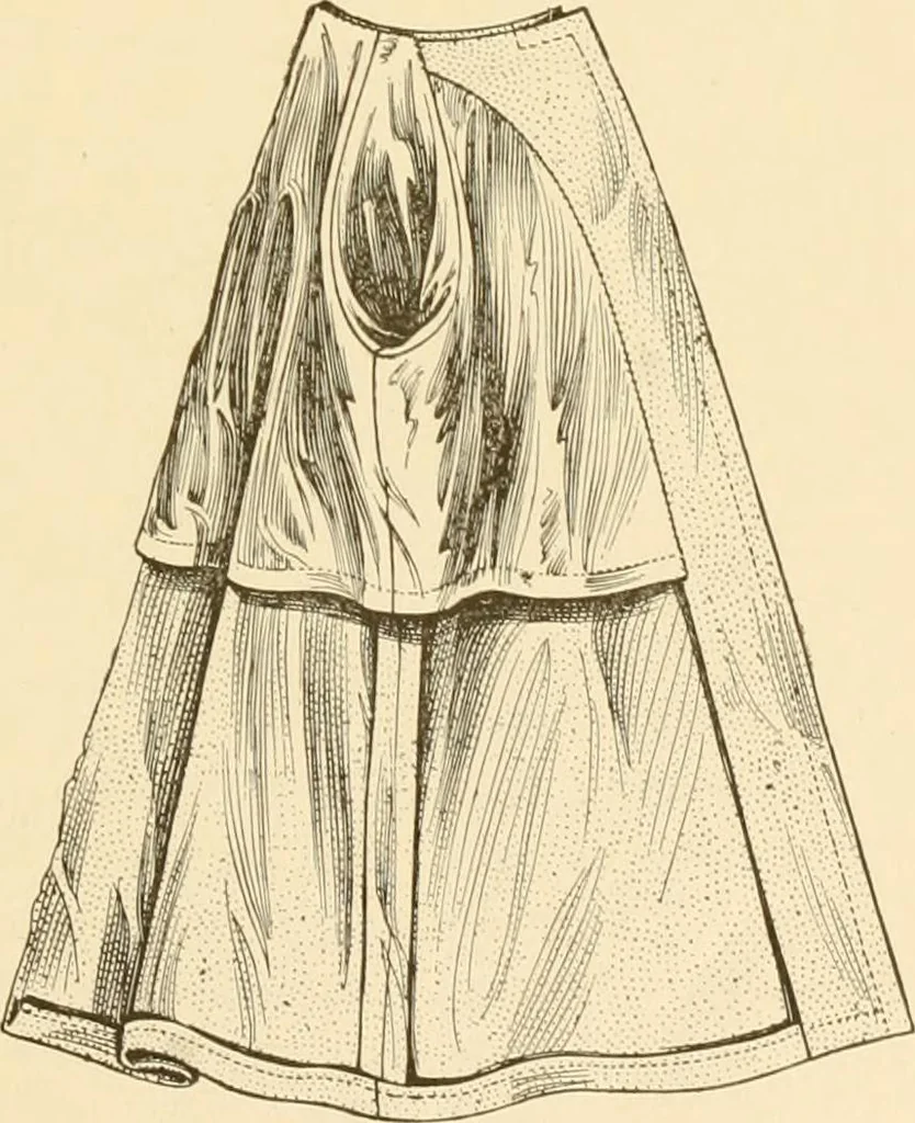 An illustration from The new dressmaker; with complete and fully illustrated instructions on every point connected with sewing, dressmaking and tailoring, from the actual stitches to the cutting, making, altering, mending, and cleaning of clothes for ladies, misses, girls, children, infants, men and boys, 1921, leaf 66