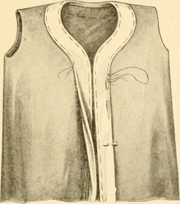 An illustration from The new dressmaker; with complete and fully illustrated instructions on every point connected with sewing, dressmaking and tailoring, from the actual stitches to the cutting, making, altering, mending, and cleaning of clothes for ladies, misses, girls, children, infants, men and boys, 1921, leaf 82