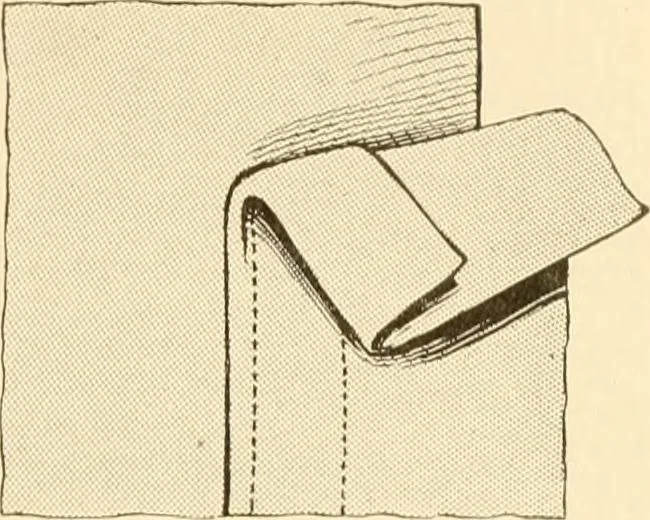 An illustration from The new dressmaker; with complete and fully illustrated instructions on every point connected with sewing, dressmaking and tailoring, from the actual stitches to the cutting, making, altering, mending, and cleaning of clothes for ladies, misses, girls, children, infants, men and boys, 1921, leaf 92