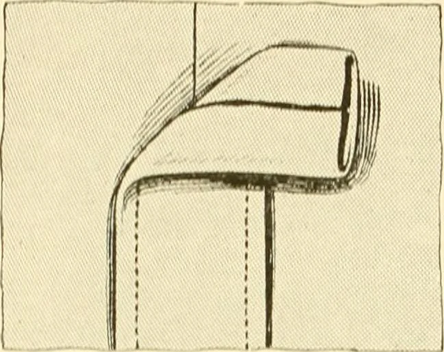 An illustration from The new dressmaker; with complete and fully illustrated instructions on every point connected with sewing, dressmaking and tailoring, from the actual stitches to the cutting, making, altering, mending, and cleaning of clothes for ladies, misses, girls, children, infants, men and boys, 1921, leaf 93