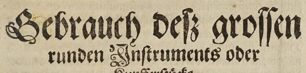 An illustration from Newe geometrische vnd perspectiuische Inuentiones etlicher sonderbahrer Instrument, die zum perspectiuischen Grundreissen der Pasteyen vnnd Vestungen, wie auch zum planimetrischen Grundlegen der Stätt, Feldläger vnd Landtschafften, dessgleichen zur Büchsenmeisterey sehr nützlich vnnd gebrauchsam seynd : auss demonstriertem vnnd bewehrtem Fundament zusammen geordnet, vnd mit verständlichen Kupfferstücken in Truck gegeben, 1610, leaf 25