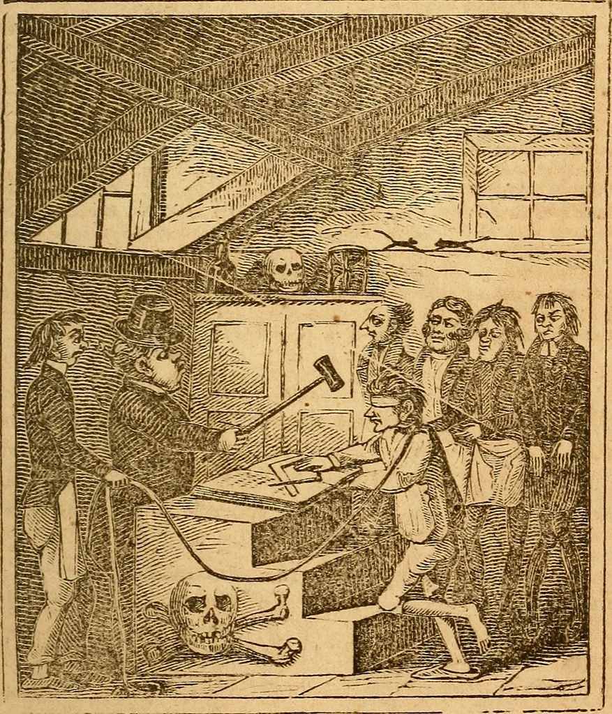 An illustration from The New-England anti-Masonic almanac for the year of Our Lord 1831, 1830, leaf 6