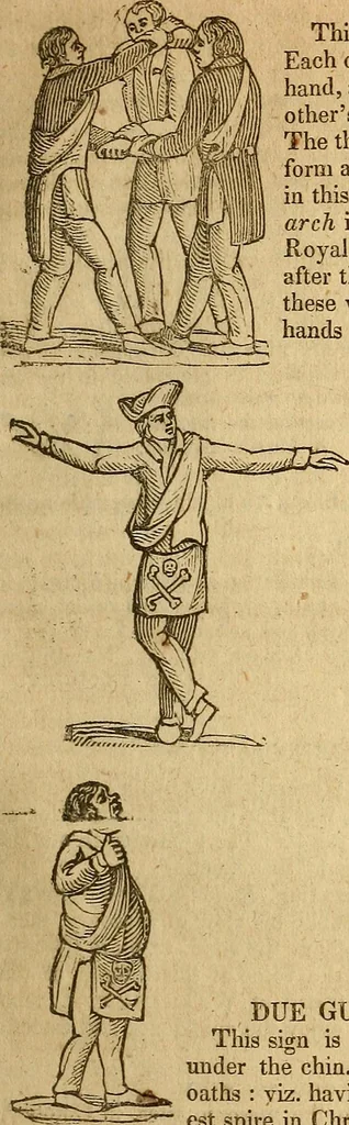An illustration from New England anti-Masonic almanac for the year of Our Lord 1832, 1831, leaf 32