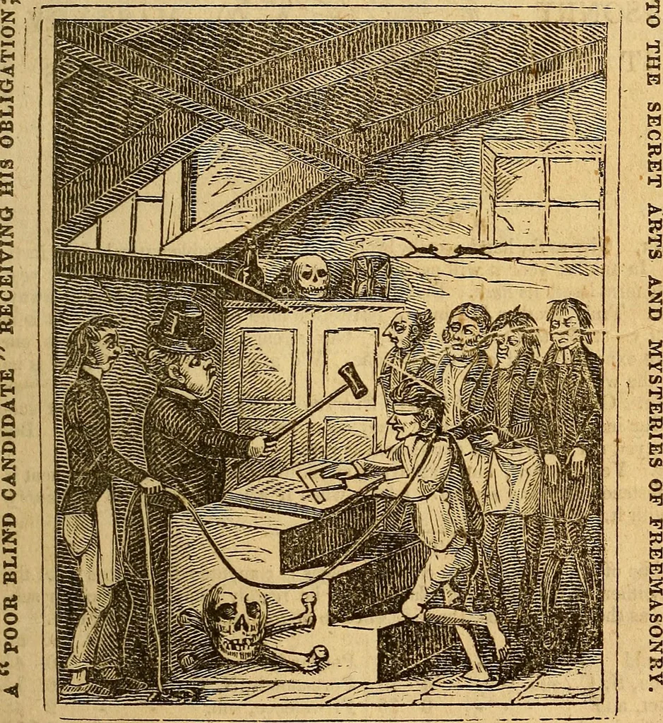 An illustration from New England anti-Masonic almanac for the year of Our Lord 1832, 1831, leaf 6