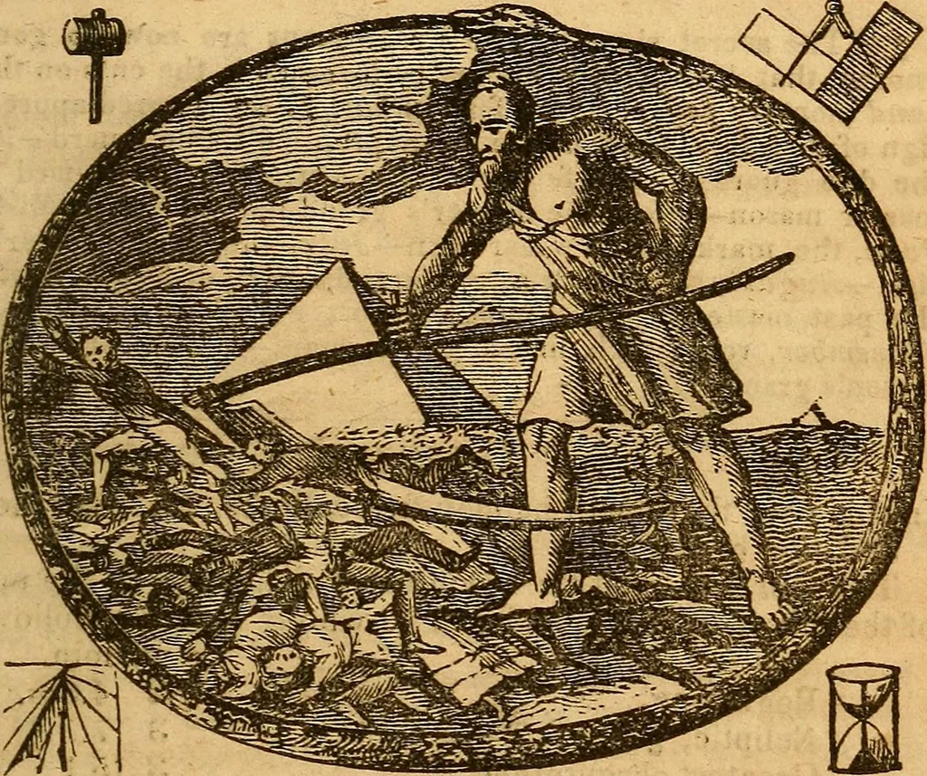 An illustration from New England Anti-Masonic almanac for the year of Our Lord 1833, 1832, leaf 6
