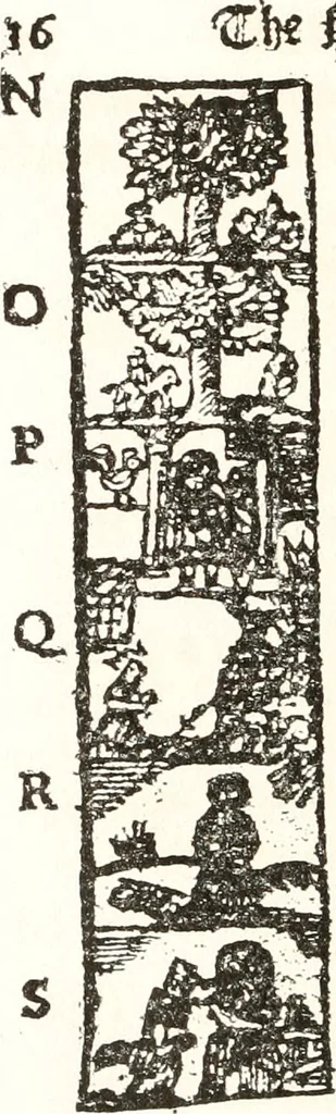 An illustration from The New-England primer; a history of its origin and development; with a reprint of the unique copy of the earliest known edition and many facsimile illustrations and reproductions, 1897, leaf 207