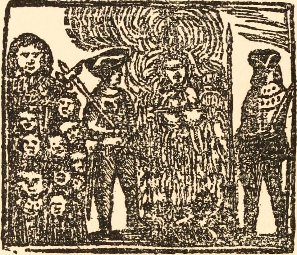 An illustration from The New-England primer; a history of its origin and development; with a reprint of the unique copy of the earliest known edition and many facsimile illustrations and reproductions, 1897, leaf 21