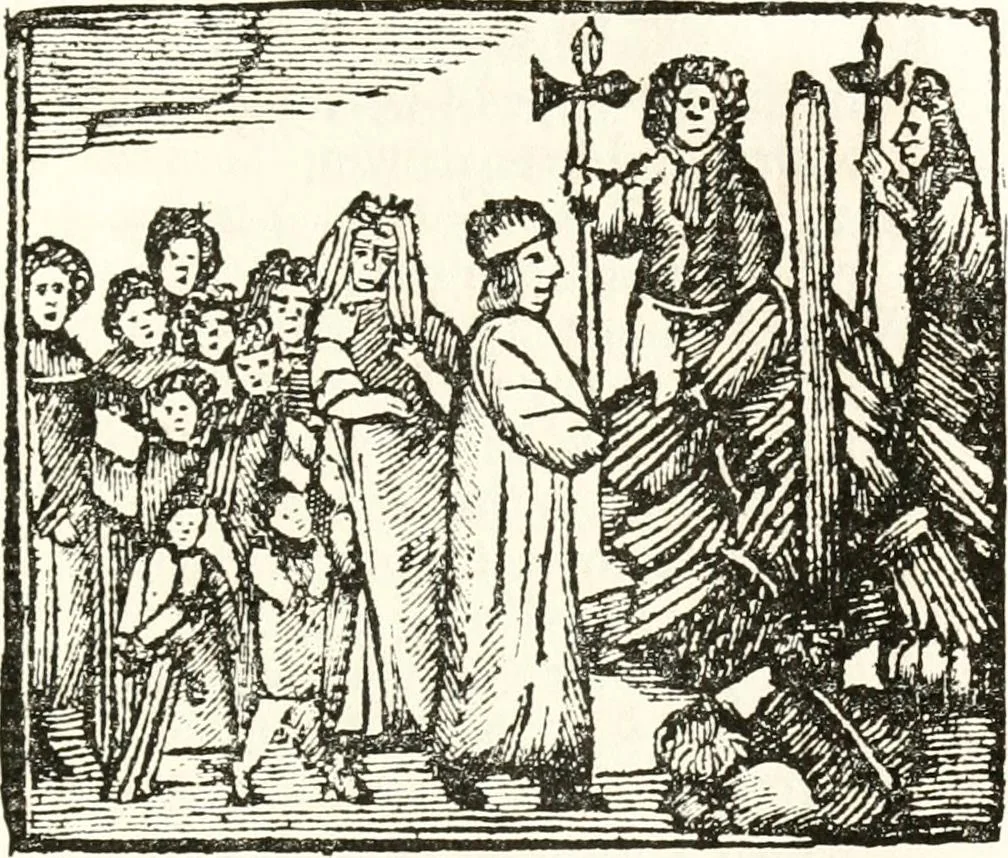 An illustration from The New-England primer; a history of its origin and development; with a reprint of the unique copy of the earliest known edition and many facsimile illustrations and reproductions, 1897, leaf 220