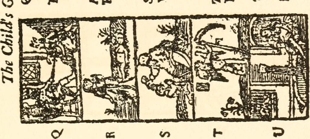 An illustration from The New-England primer; a history of its origin and development; with a reprint of the unique copy of the earliest known edition and many facsimile illustrations and reproductions, 1897, leaf 60