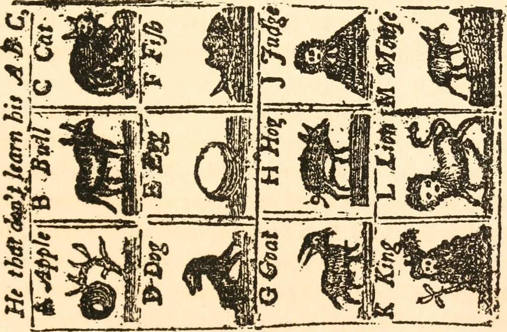 An illustration from The New-England primer; a history of its origin and development; with a reprint of the unique copy of the earliest known edition and many facsimile illustrations and reproductions, 1897, leaf 86
