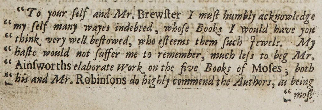 An illustration from New-Englands memoriall: : or, A brief relation of the most memorable and remarkable passages of the providence of God, manifested to the planters of New-England in America; with special reference to the first colony thereof, called New-Plimouth. As also a nomination of divers of the most eminent instruments deceased, both of church and common-wealth, improved in the first beginning and after-progress of sundry of the respective jurisdictions in those parts; in reference unto sundry exemplary passages of their lives, and the time of their death., 1669, leaf 57