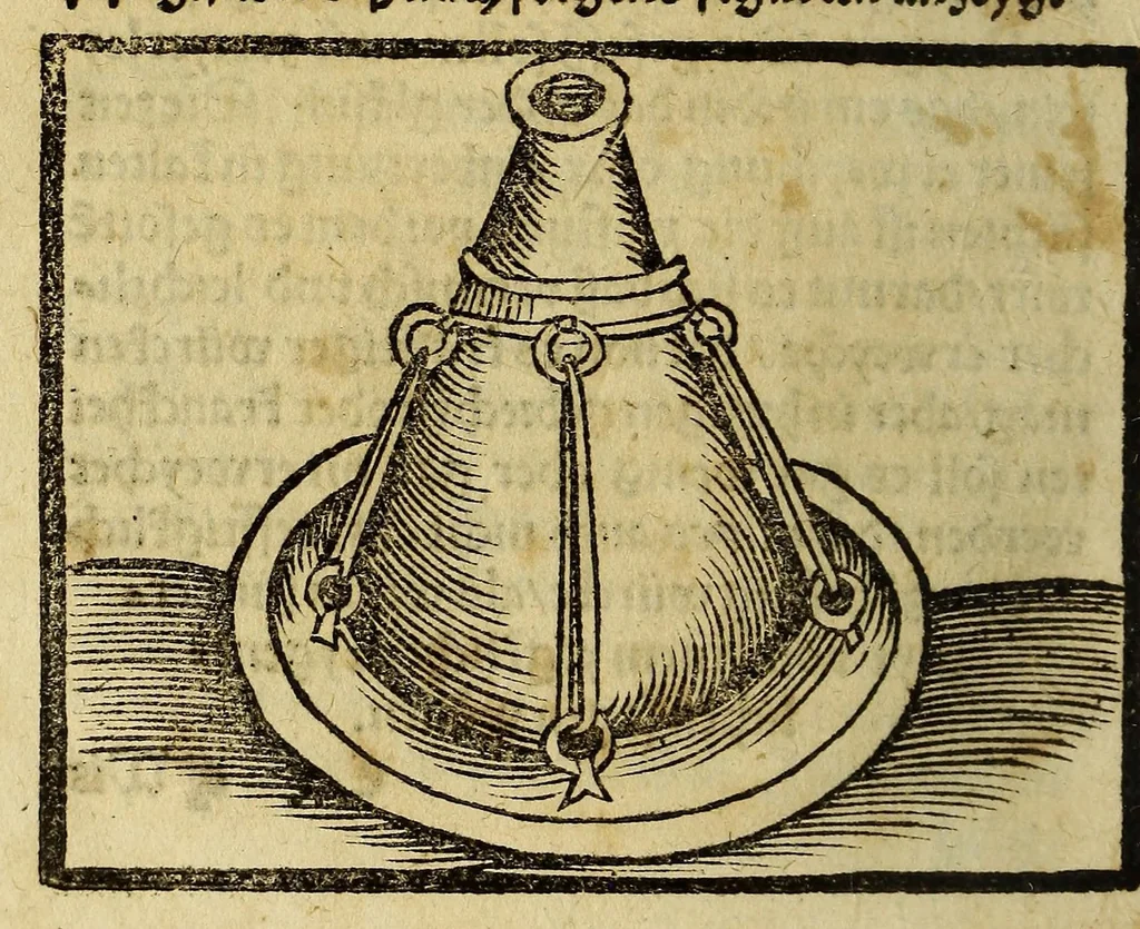 An illustration from New erfundne heylsame, vnd bewärte Artzney, gewisse Hilff vnnd [sic] Radt, : nit allein die frantzosen oder bösen Blatern, sunder auch andere sorgliche schwere Kra[n]ckheyt Mangel vnd Gebreche[n], menschlichs Leibs, so sich eüsserlichen oder innerlichen erheben, aber bissher für vnheylbar geacht worden, gründtlichen vnd gentzlichen zü vertreiben, heylen vnd curieren, mit vormals vnbekanter, und biss auff dise Zeit vnbewisster Bereytung, Gebrauch vnd Würckung des indianischen Holtz Guaiacum oder frantzosen Holtz genennet, yetzund newlich erfunde[n], vnd an Tag geben., 1541, leaf 44