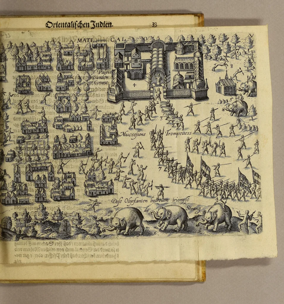 An illustration from Newe Schifffahrt Einer dreyjährigen Reyse,, 1605, leaf 55