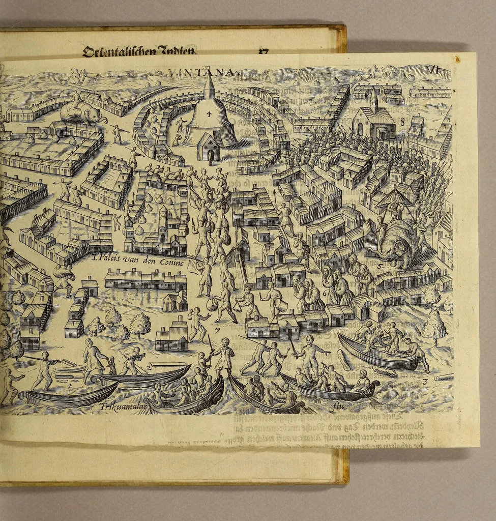 An illustration from Newe Schifffahrt Einer dreyjährigen Reyse,, 1605, leaf 61