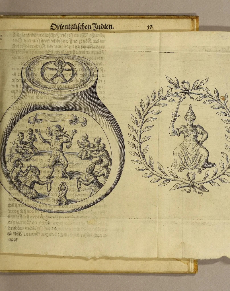 An illustration from Newe Schifffahrt Einer dreyjährigen Reyse,, 1605, leaf 91