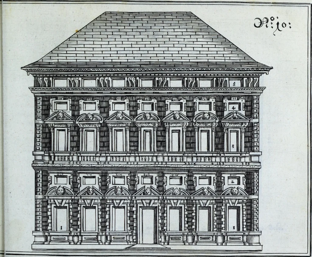 An illustration from Newes itinerarium Italiae : in welchem der Reisende nicht allein gründtlichen Bericht, durch die herzlichste namhaffteste Örter Italiae sein Reiss wol zubestellen, sonder es wirdt jhme auch gantz eygentlich beschriben, was allda als in einem Lustgarten di Europe ... an Sitten vnd Gewonheiten, im Geistlichen vnd Politischen, an mechanischen Wercken zu Land vnd zu Wasser, vnd also an Gebäwen ... denckwürdig zu sehen : alles ... an Tag gegeben ..., 1627, leaf 261