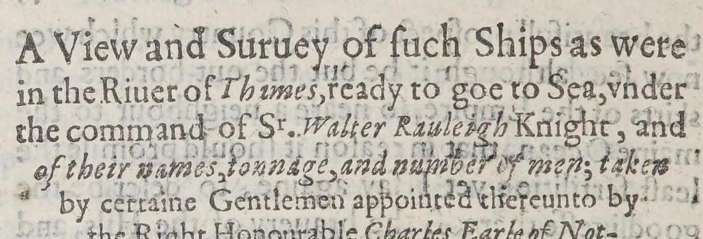An illustration from Newes of Sr. Walter Rauleigh. With the true description of Guiana: : as also a relation of the excellent gouernment, and much hope of the prosperity of the voyage., 1618, leaf 56