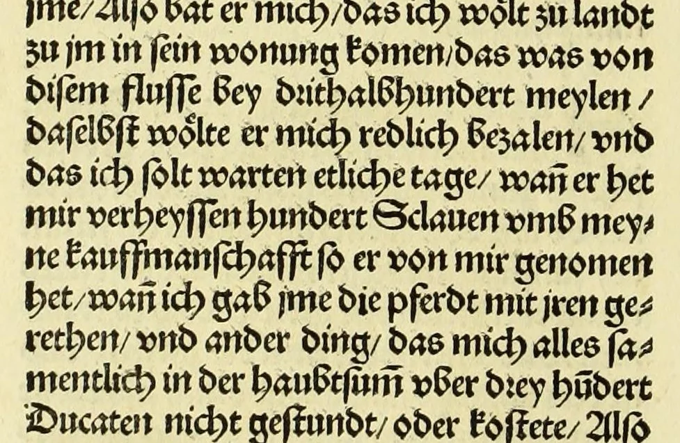 An illustration from Newe vnbekanthe Landte und ein newe Weldte in kurtz verganger Zeythe erfunden, 1508, leaf 26