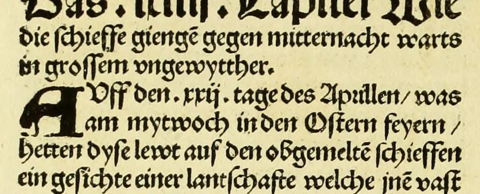 An illustration from Newe vnbekanthe Landte und ein newe Weldte in kurtz verganger Zeythe erfunden, 1508, leaf 60