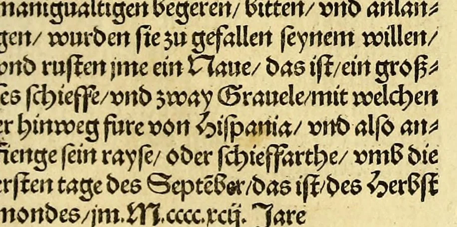 An illustration from Newe vnbekanthe Landte und ein newe Weldte in kurtz verganger Zeythe erfunden, 1508, leaf 81