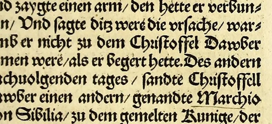 An illustration from Newe vnbekanthe Landte und ein newe Weldte in kurtz verganger Zeythe erfunden, 1508, leaf 89