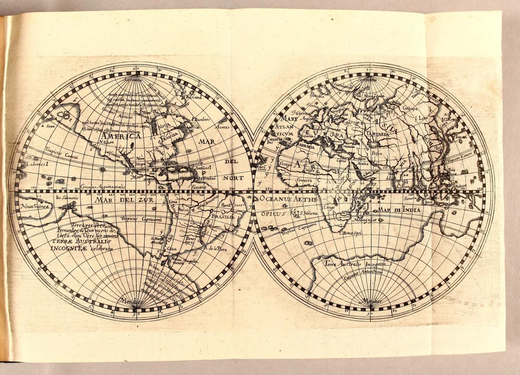An illustration from Newe vnd warhaffte Relation, von deme was sich in beederley, das ist, in den West- vnd Ost-Indien, von der Zeit an zugetragen, dass sich die Nauigationes der holl- vnnd engelländischen Compagnien daselbsthin angefangen abzuschneiden. : Dabey die Vrsachen entdeckt, warumb solche Nauigationes sich nicht mehr also heuffig continuiern, wie es die General Ost Indianische Gesellschafft vor sich gehabt. Sambt einer newen Description dess Erdtbodens, in welchem die rechte Beschaffenheit der septentrionalischen Landt, so wol gegen Auff- als gegen Nidergang der Son[n]en, jetzt erst recht an Tag gebracht, hingegen der falsche Wohn, den man bisshero von dem Freto Anian, vnd von einem newen septentrionalischen Weg naher den Indien gehabt, menniglich benommen wirdt., 1619, leaf 31