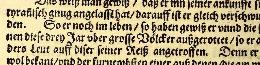 An illustration from Newe Welt. : Warhafftige Anzeigung der Hispanier grewlichen, abschewlichen vnd vnmenschlichen Tyranney, von jhnen inn den indianischen Ländern, so gegen Nidergang der Sonnen gelegen, vnd die Newe Welt genennet wird, begangen., 1597, leaf 106