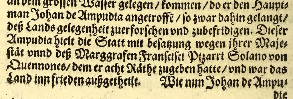 An illustration from Newe Welt. : Warhafftige Anzeigung der Hispanier grewlichen, abschewlichen vnd vnmenschlichen Tyranney, von jhnen inn den indianischen Ländern, so gegen Nidergang der Sonnen gelegen, vnd die Newe Welt genennet wird, begangen., 1597, leaf 138