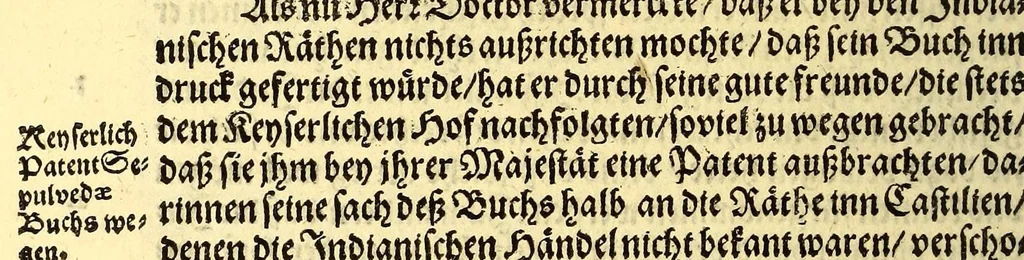 An illustration from Newe Welt. : Warhafftige Anzeigung der Hispanier grewlichen, abschewlichen vnd vnmenschlichen Tyranney, von jhnen inn den indianischen Ländern, so gegen Nidergang der Sonnen gelegen, vnd die Newe Welt genennet wird, begangen., 1597, leaf 174