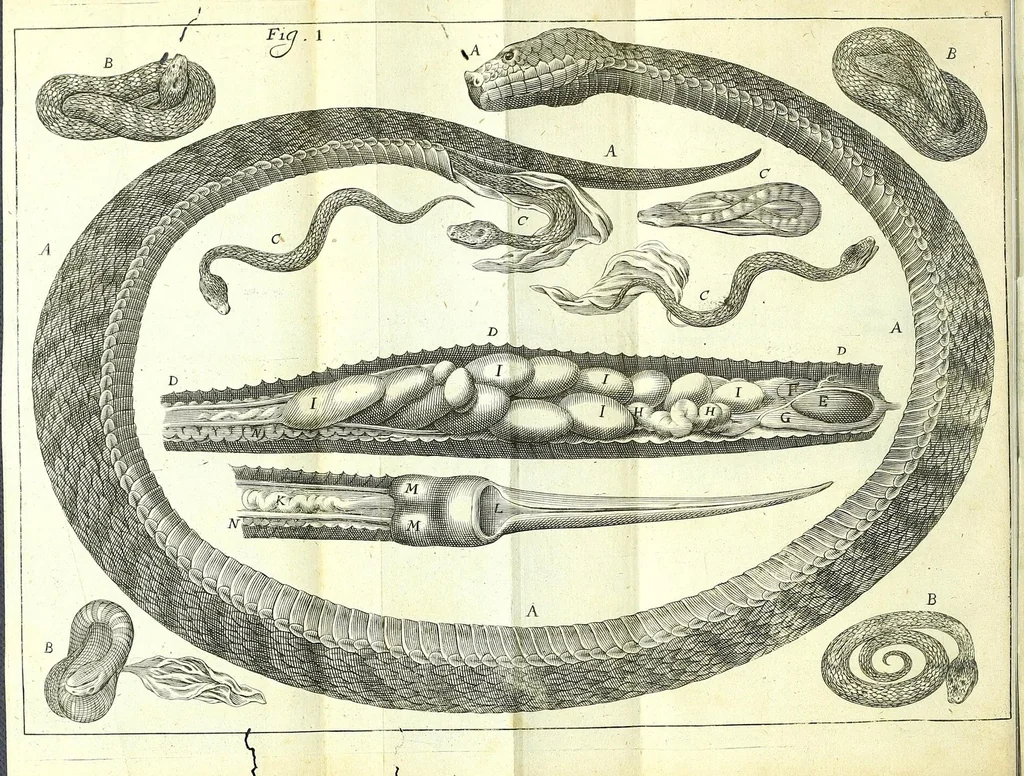An illustration from New experiments upon vipers :, 1673, leaf 22