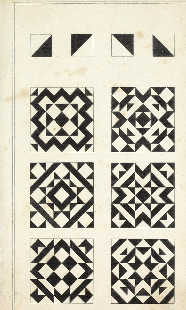 An illustration from A new and fashionable mosaic puzzle : forming a variety of elegant devices adapted for tesselated pavements &c. &c. &c., 1820, leaf 5