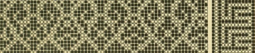 An illustration from The new filet crochet book; original designs which may be used also for cross-stitch and beadwork, with patterns represented in a new way, 1912, leaf 22