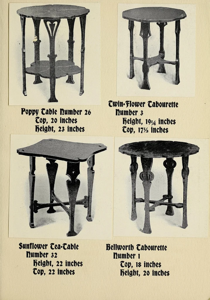 An illustration from New fvrnitvre from the work shop of Gvstave Stickley, cabinet maker, Syracvse, NY VSA, 1901, leaf 15