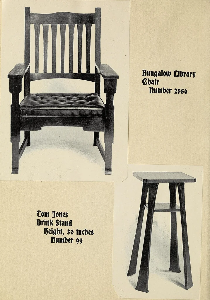 An illustration from New fvrnitvre from the work shop of Gvstave Stickley, cabinet maker, Syracvse, NY VSA, 1901, leaf 18