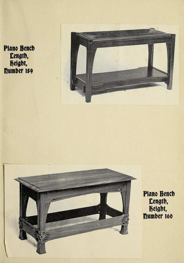 An illustration from New fvrnitvre from the work shop of Gvstave Stickley, cabinet maker, Syracvse, NY VSA, 1901, leaf 23
