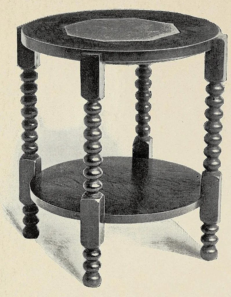 An illustration from New fvrnitvre from the work shop of Gvstave Stickley, cabinet maker, Syracvse, NY VSA, 1901, leaf 6