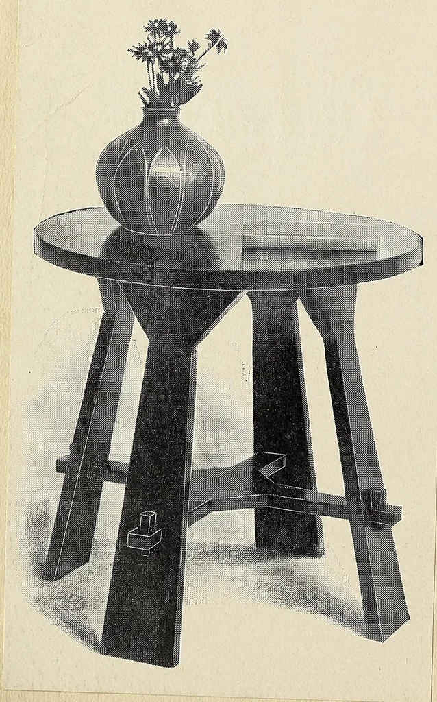 An illustration from New fvrnitvre from the work shop of Gvstave Stickley, cabinet maker, Syracvse, NY VSA, 1901, leaf 8