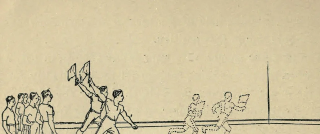 An illustration from New games & sports for schools, clubs, & gymnasia, with and without apparatus, 1895, leaf 84
