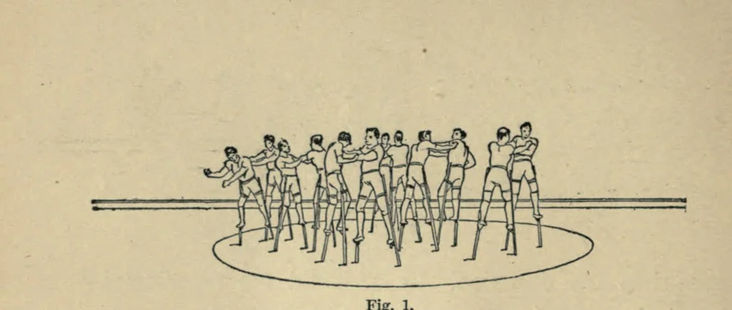 An illustration from New games & sports for schools, clubs, & gymnasia, with and without apparatus, 1895, leaf 94