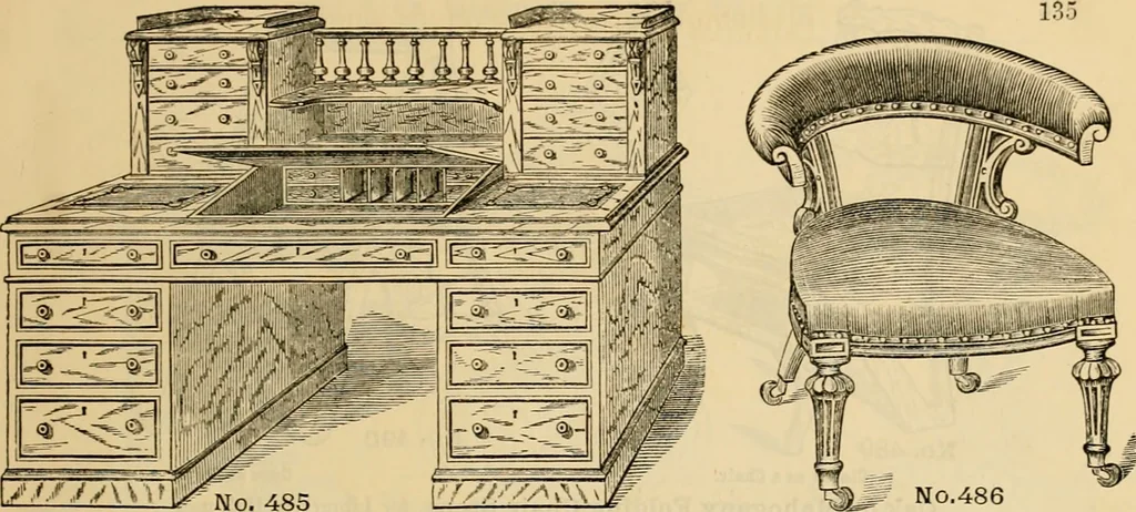 An illustration from [New illustrated catalogue of furniture and general price list], 1875, leaf 140