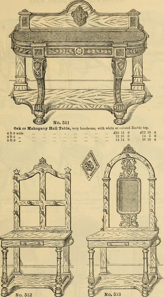 An illustration from [New illustrated catalogue of furniture and general price list], 1875, leaf 146