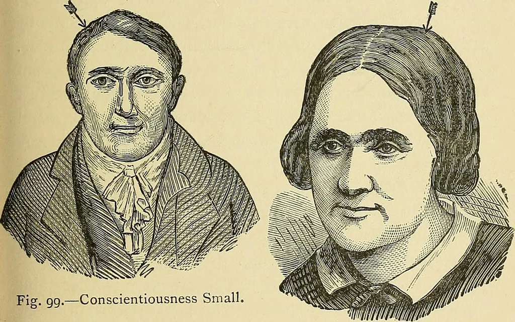 An illustration from A new illustrated hand-book of phrenology, physiology and physiognomy, 1878, leaf 212